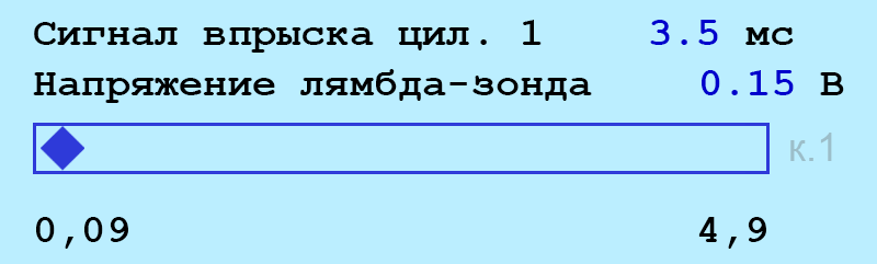 Анимация DIS: DME Siemens уменьшает время впрыска в ответ на сигнал богатой смеси от лямбда-зонда