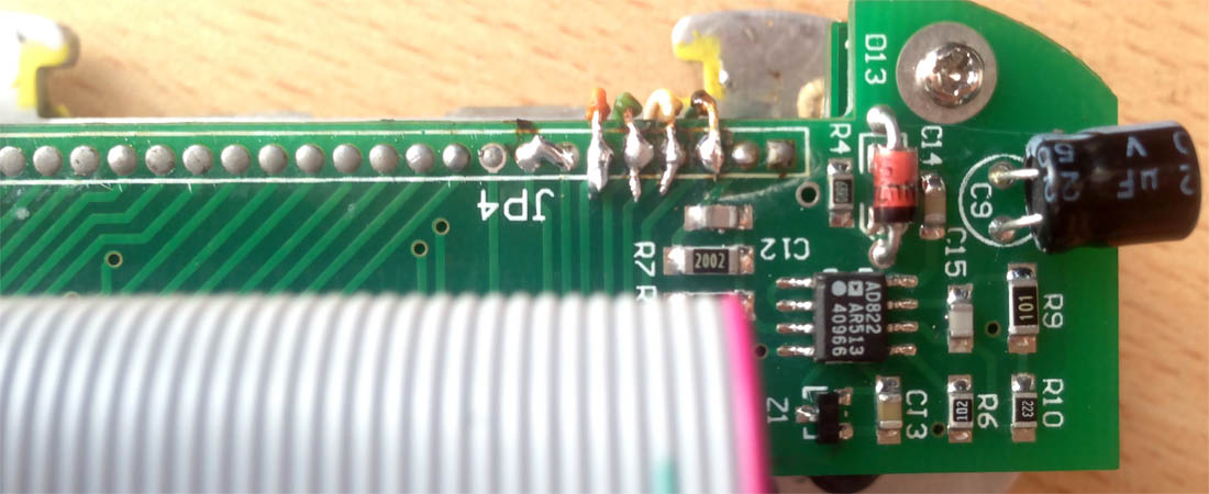 Точка разводки Ethernet на передней плате клона головки